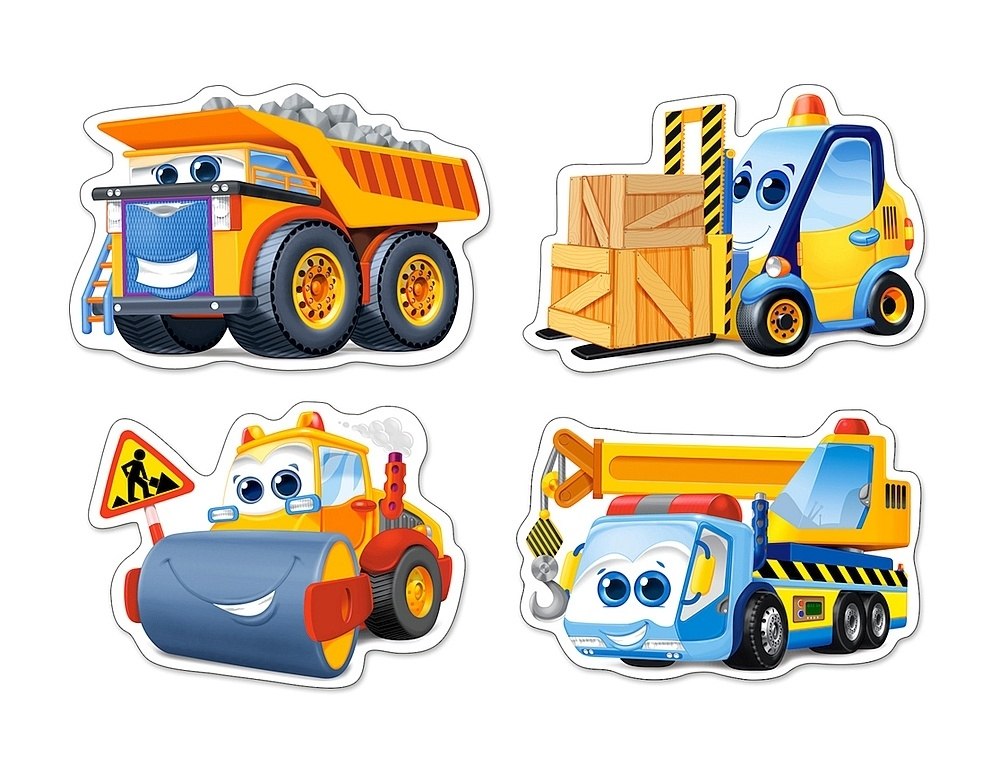 Funny Building Machines - 3,4,6,9pc Jigsaw Puzzle By Castorland