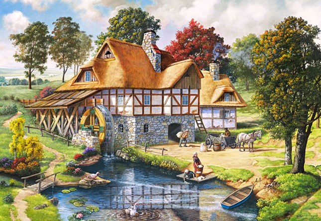 Water Mill Cottage - 2000pc By Castorland