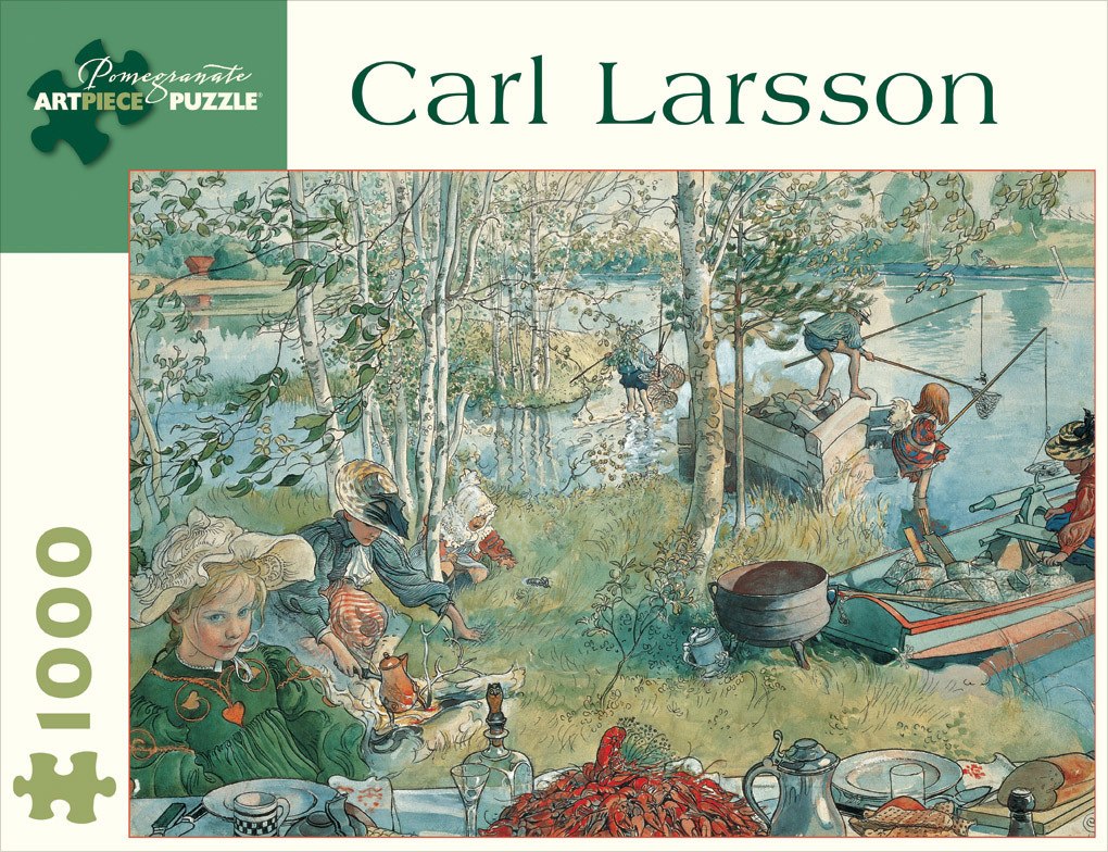 Crayfishing by Carl Larsson - 1000pc Jigsaw Puzzle by Pomegranate