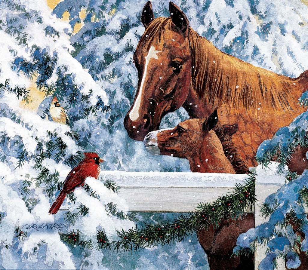 Neighbors and Friends - 300pc Large Format Jigsaw Puzzle by Sunsout