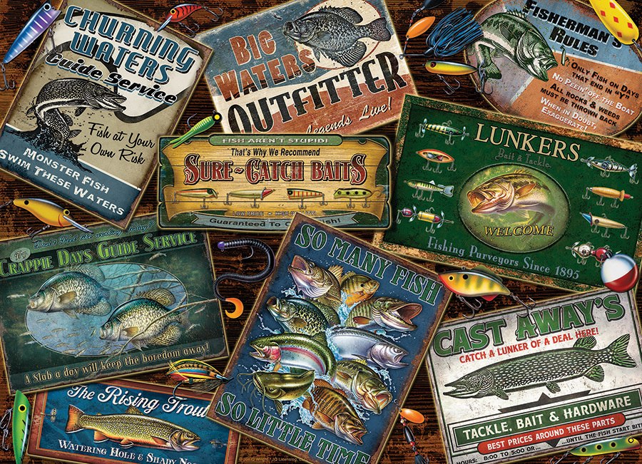 Fish Signs - 1000pc Jigsaw Puzzle by Cobble Hill