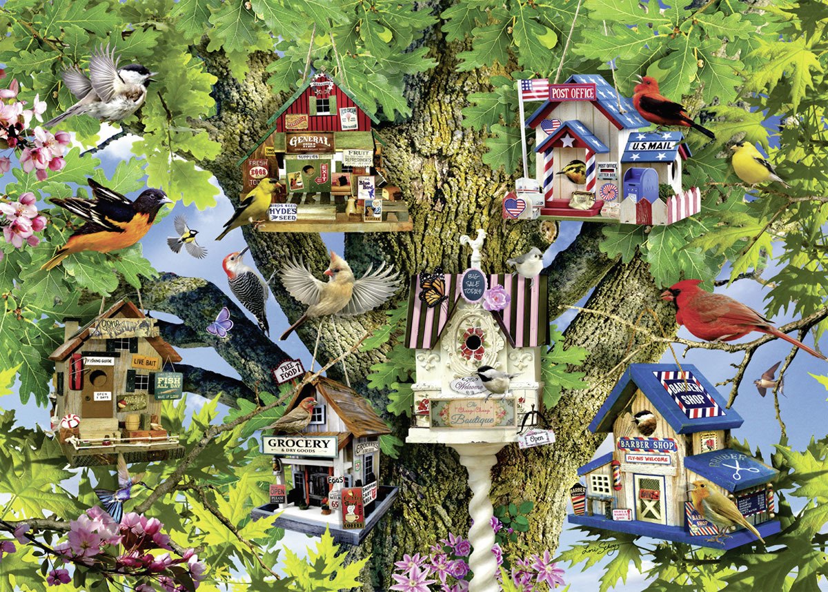 Bird Village - 1000pc Jigsaw Puzzle by Ravensburger