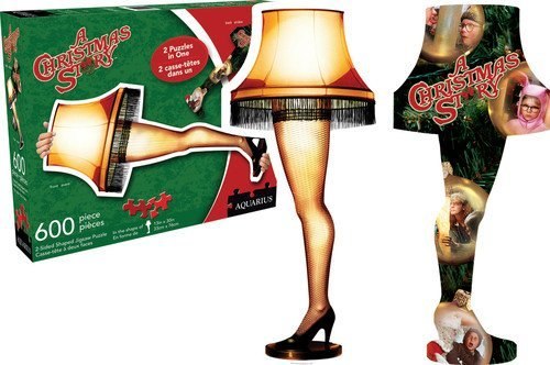 A Christmas Story - 600pc Double-sided Shaped Jigsaw Puzzle by Aquarius  			  					NEW