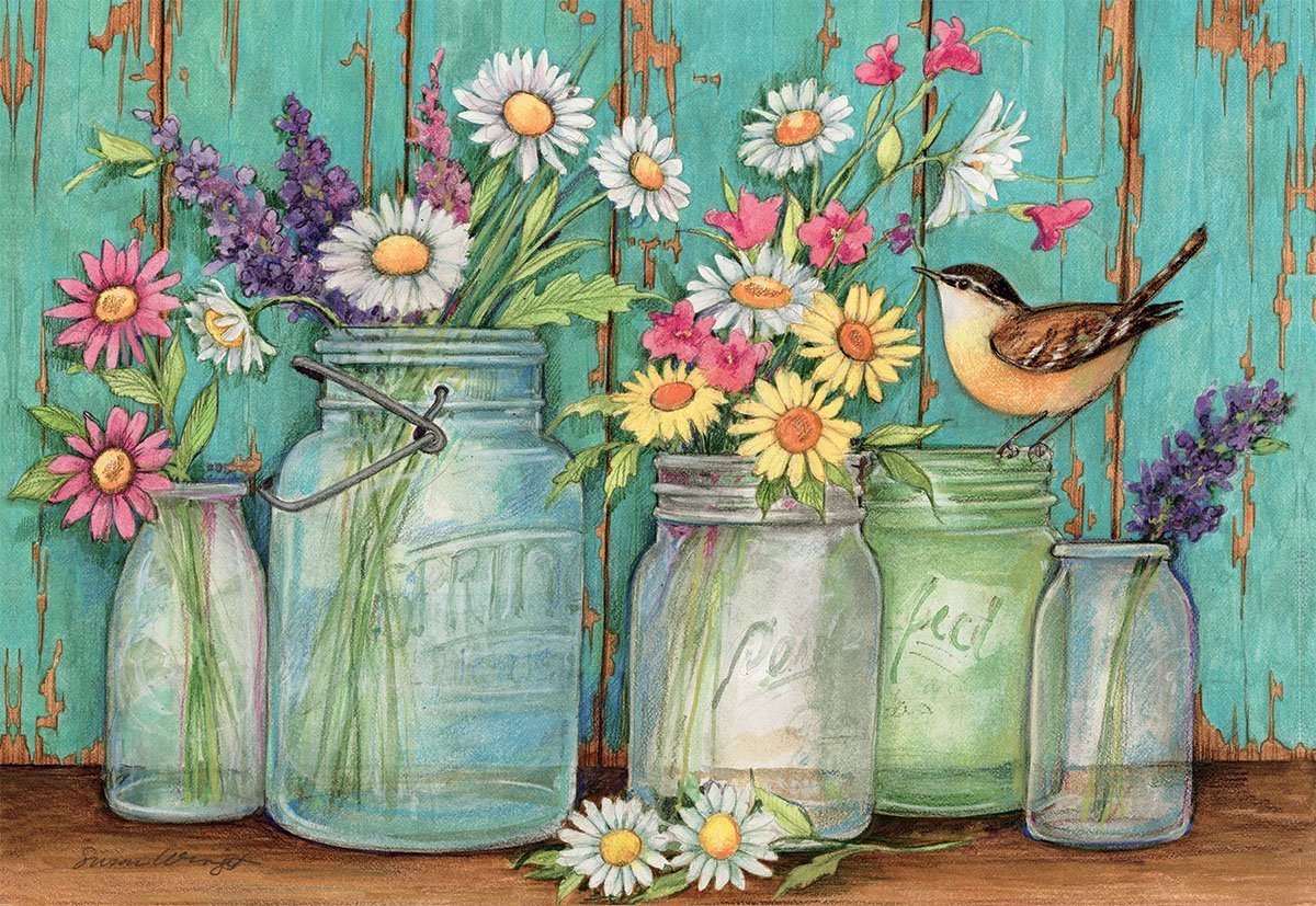 Mason Flowers - 1000pc Jigsaw Puzzle by Lang  			  					NEW