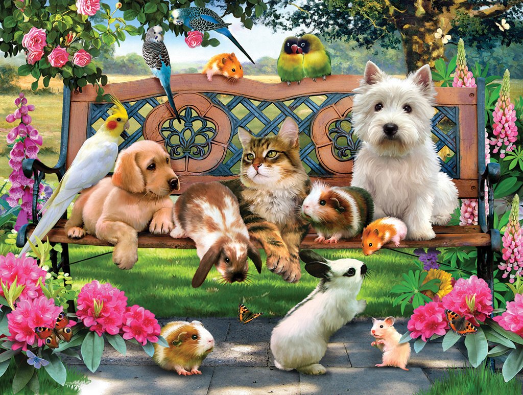Pets in the Park - 500pc Jigsaw Puzzle by SunsOut