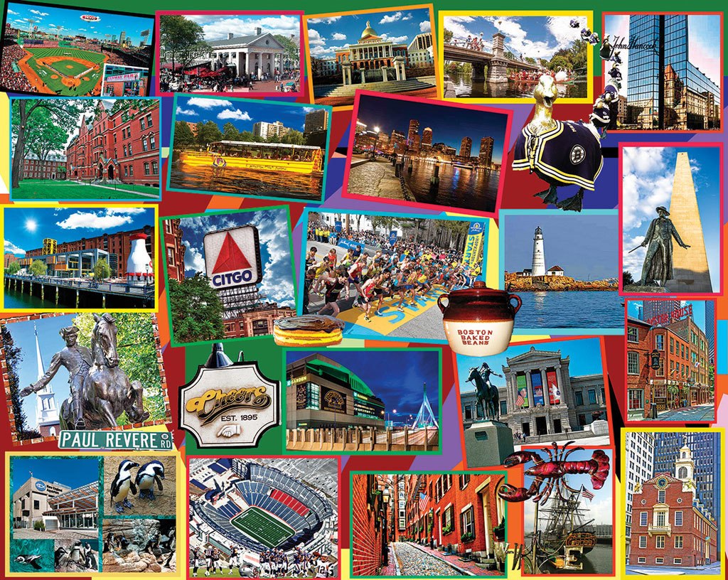 Boston Collage - 1000pc Jigsaw Puzzle by White Mountain