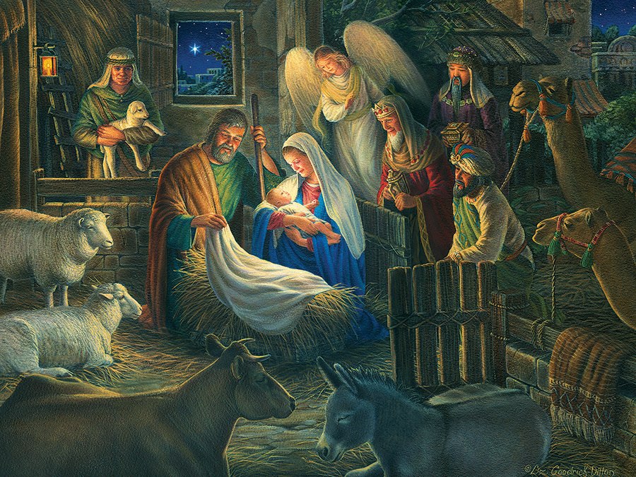 Away in a Manger - 500pc Jigsaw Puzzle by Cobble Hill