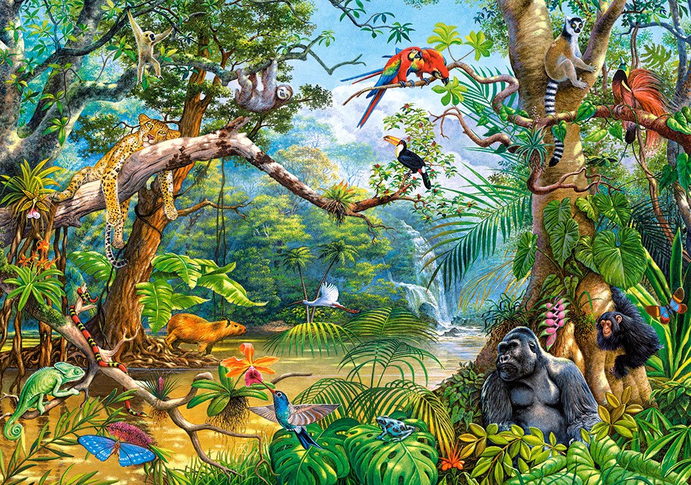 Life Hidden in Jungle - 500pc Jigsaw Puzzle by Castorland  			  					NEW