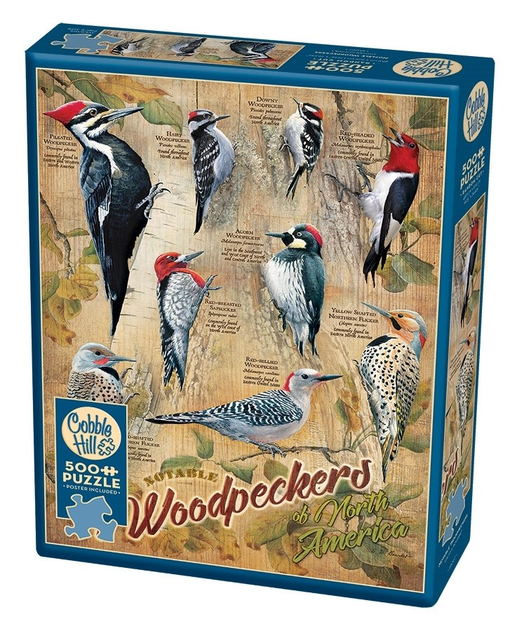 Notable Woodpeckers - 500pc Jigsaw Puzzle By Cobble Hill  			  					NEW - image 3