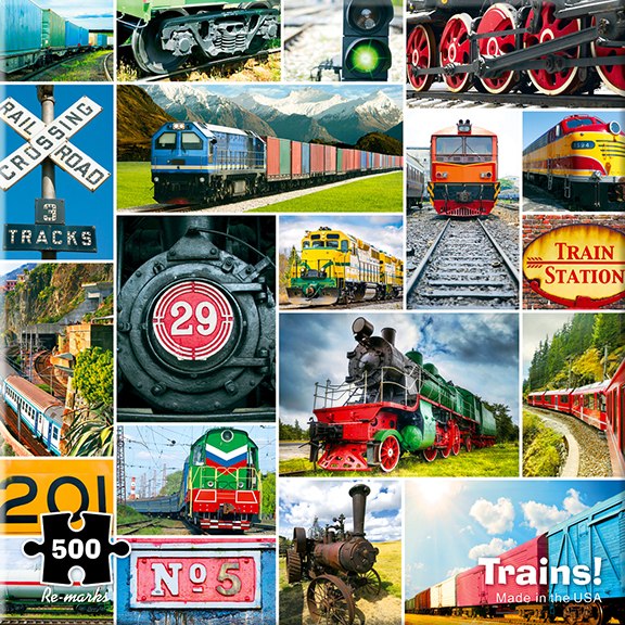 Train - 500pc Jigsaw Puzzle By Re-marks  			  					NEW - image 1