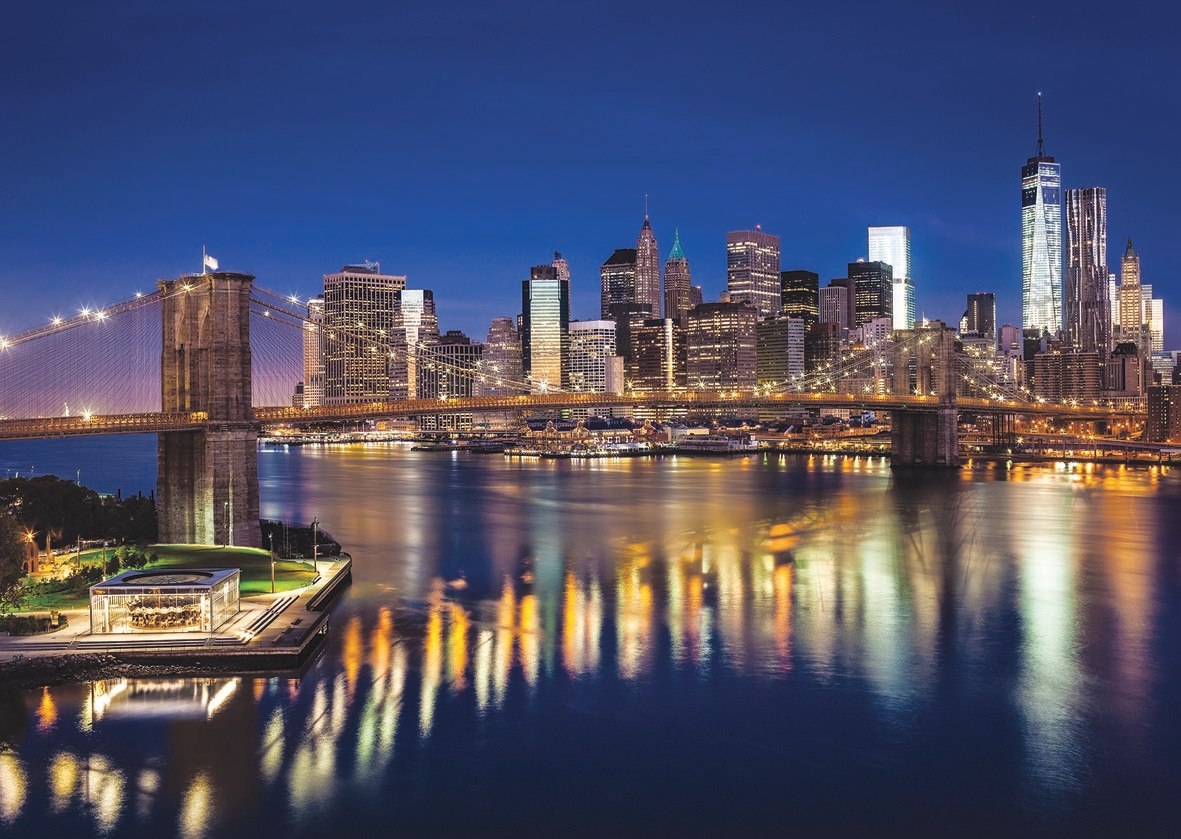 The Brooklyn Bridge Neon - 1000pc Jigsaw Puzzle by Anatolian