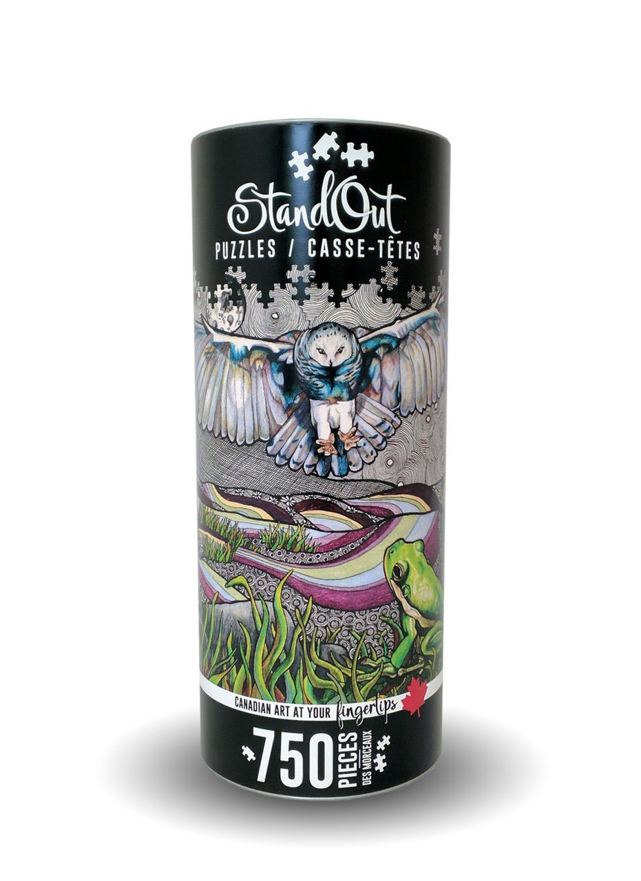 Frank: The Owl and the Frog - 750pc Jigsaw Puzzle By Standout Puzzles  			  					NEW - image 1