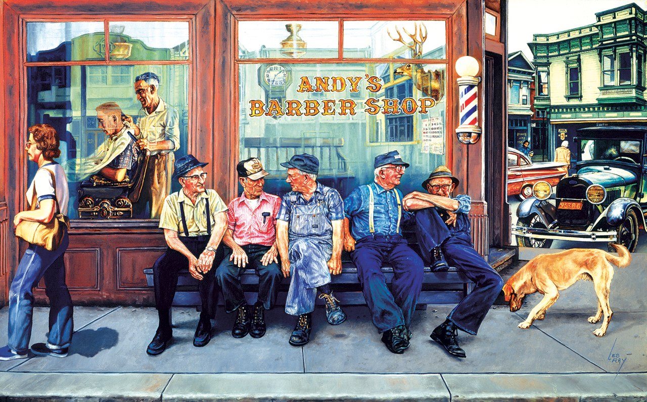 Andy's Barber Shop - 300pc Jigsaw Puzzle by Sunsout  			  					NEW
