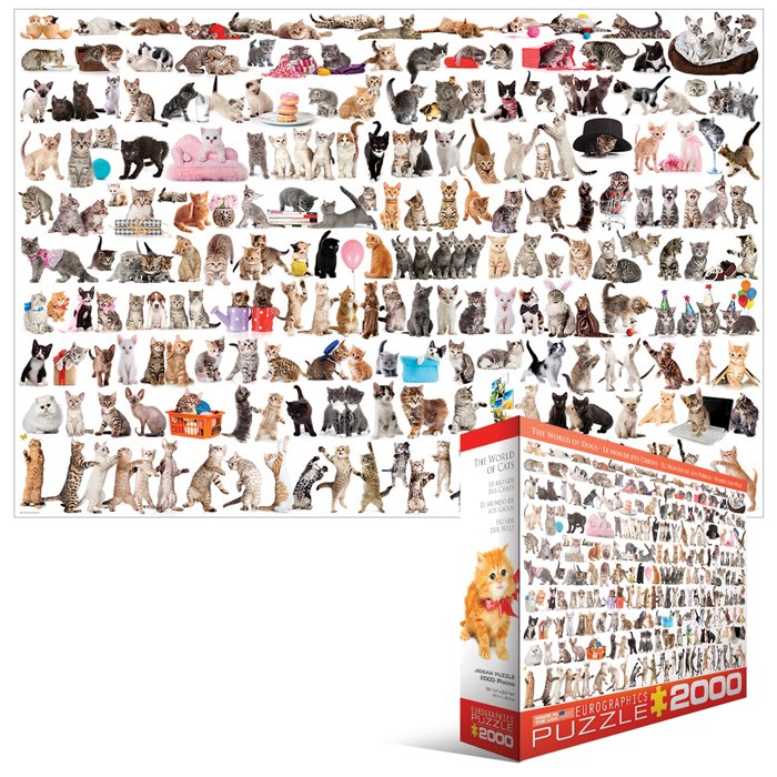 The World of Cats- 2000pc Jigsaw Puzzle by Eurographics