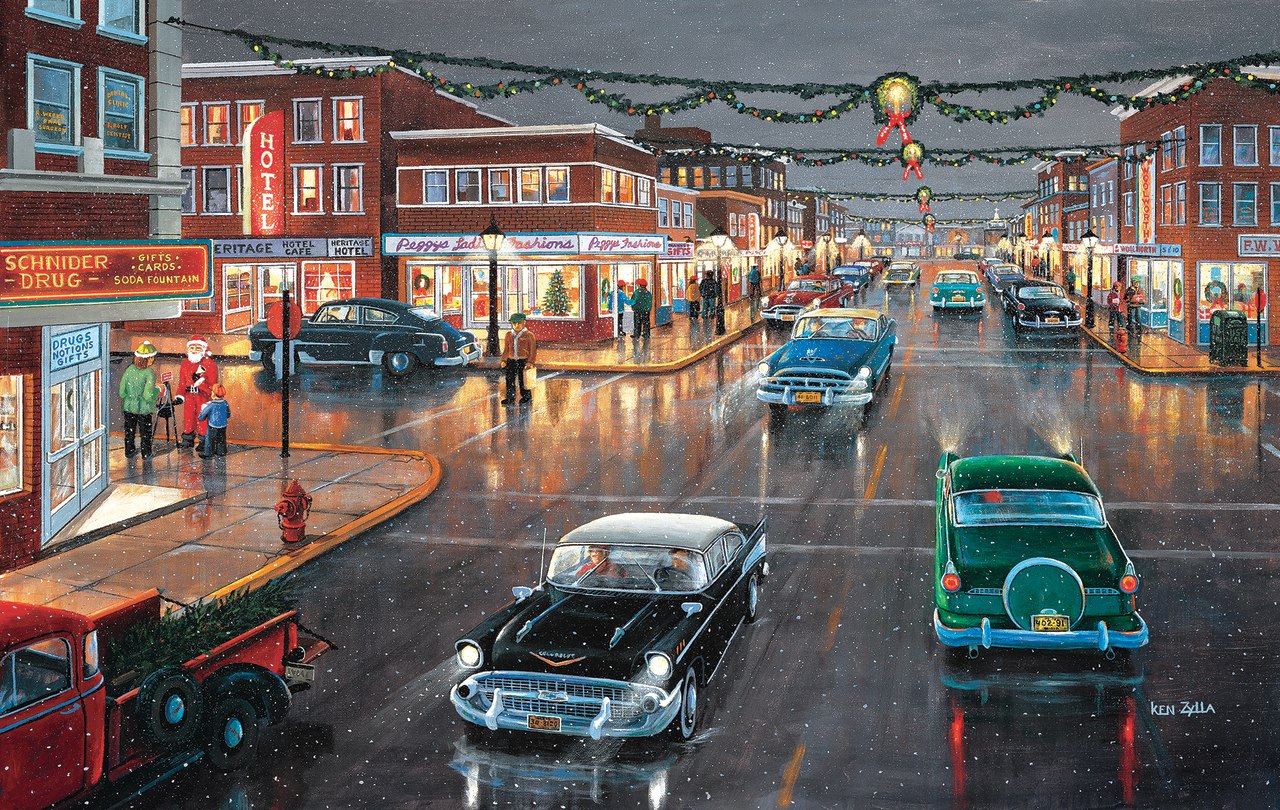Main Street 'Tis the Season - 1000pc Jigsaw Puzzle by Sunsout  			  					NEW