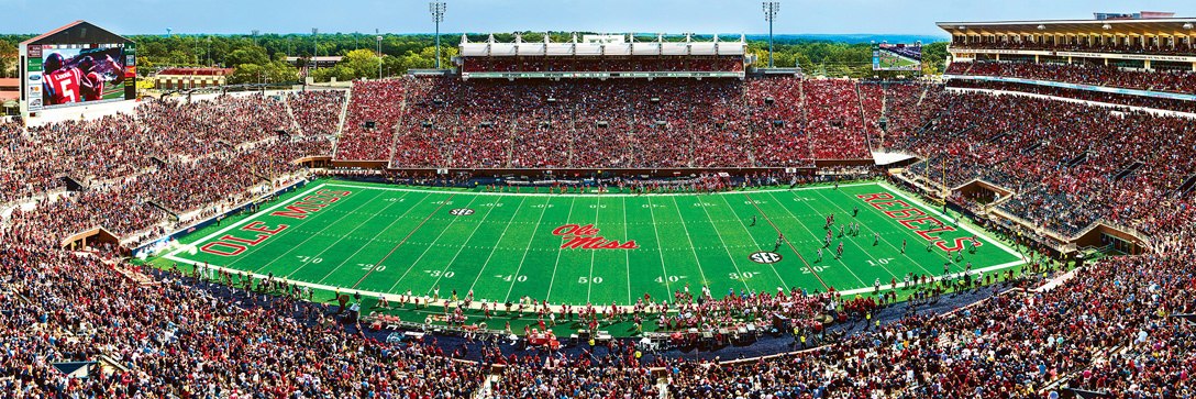 NCAA: Mississippi - 1000pc Panoramic Jigsaw Puzzle by Masterpieces