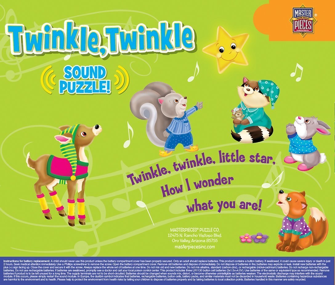 Sing a Long: Twinkle Twinkle - 24pc Sound Puzzle By Masterpieces  			  					NEW - image 2