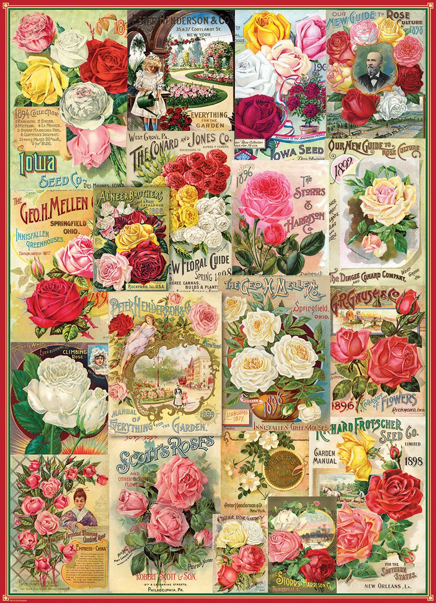 Seed Catalog: Smithsonian, Roses - 1000pc Jigsaw Puzzle by Eurographics