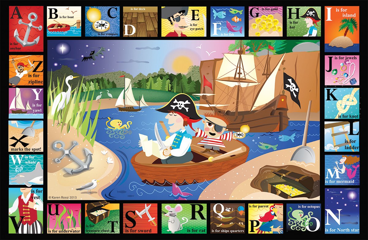 ABC Pirate - 24pc Jigsaw Puzzle by White Mountain