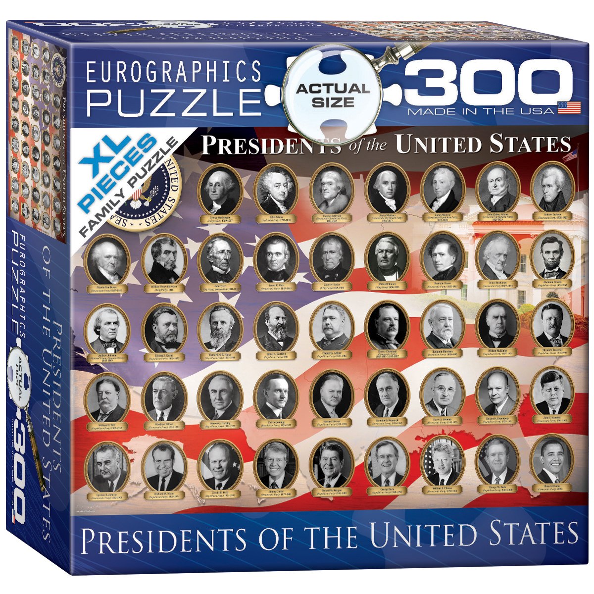 US Presidents (Small Box) - 300pc Jigsaw Puzzle by Eurographics