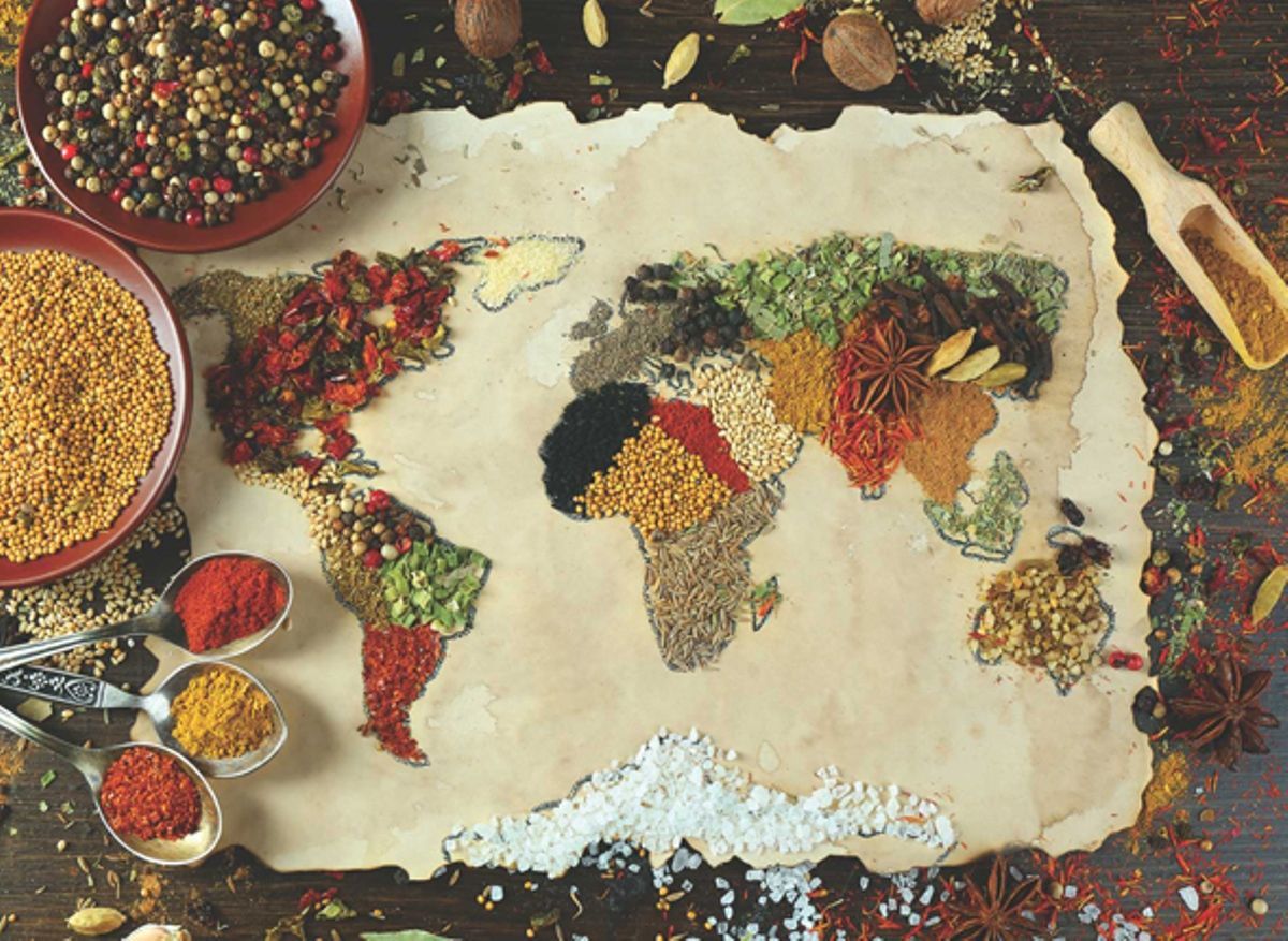 Herbal World Map - 1000pc Jigsaw Puzzle by Anatolian  			  					NEW