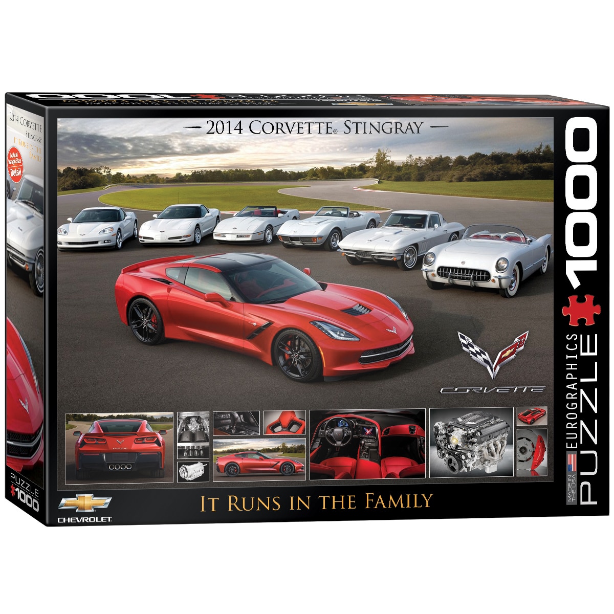 2014 Corvette Stingray: It Runs in the Family - 1000pc Jigsaw Puzzle by Eurographics