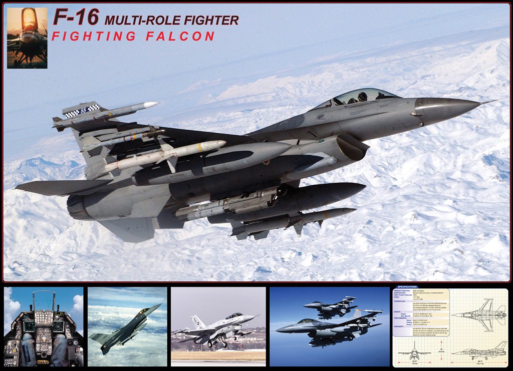 F-16 Fighting Falcon - 1000pc Jigsaw Puzzle by Eurographics