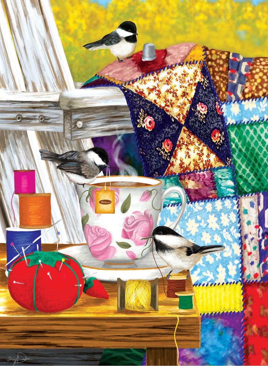 Afternoon Quilt Mending - 500+pc Large Format Puzzle by SunsOut