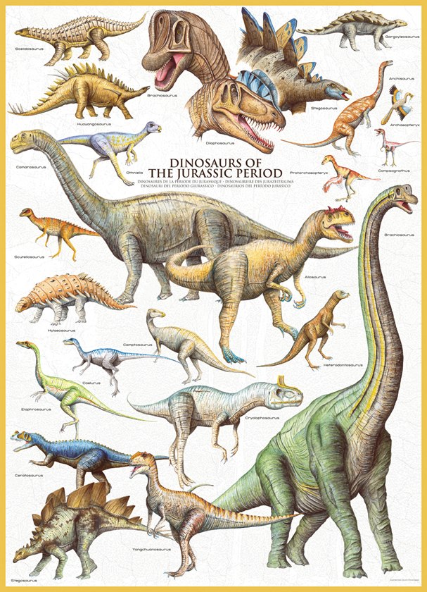 Dinosaurs Jurassic - 1000pc Jigsaw Puzzle For Kids by Eurographics