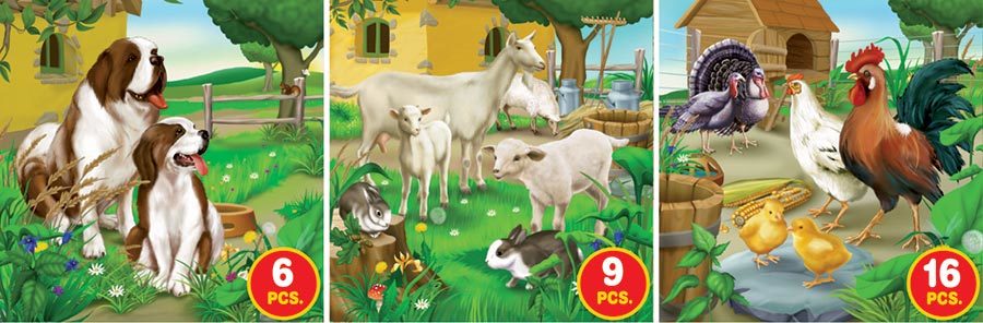 Farm Life, Series 1 - 6pc, 9pc, 16pc Jigsaw Puzzle by D-Toys
