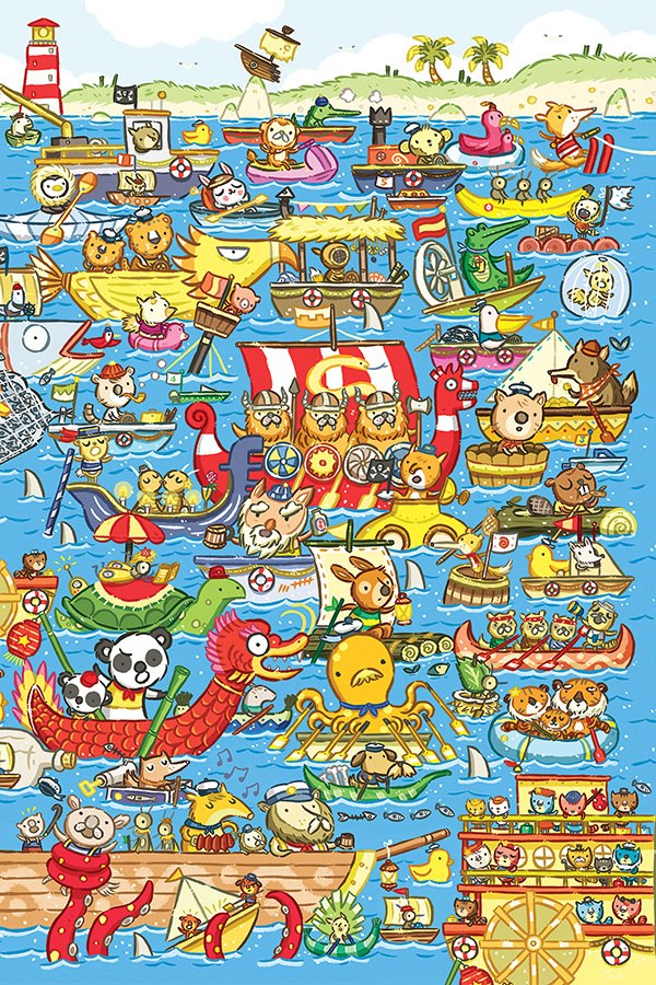 Boat Race - 60pc Kids Puzzle by Cobble Hill