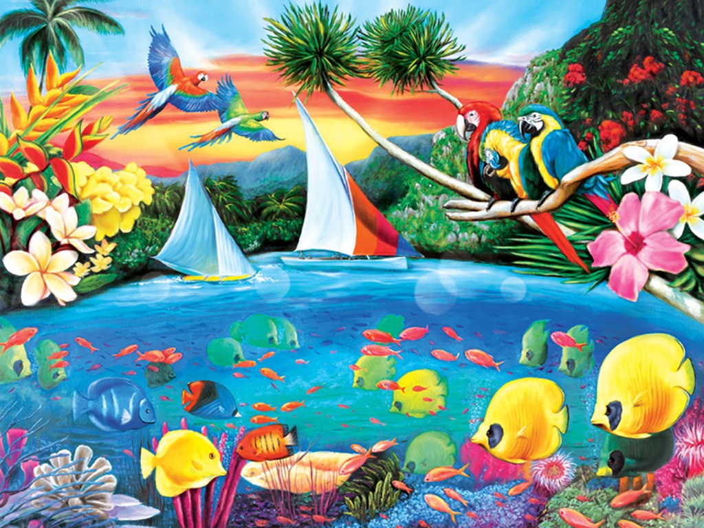 Secret Lagoon - 500pc Jigsaw Puzzle by Lafayette Puzzle Factory