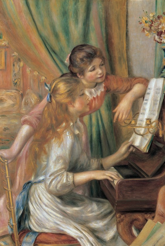 Two Young Girls At The Piano - 1000pc Music Jigsaw Puzzle by Tomax