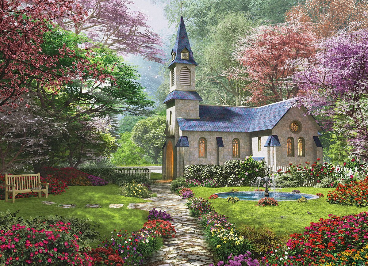 Blooming Garden by Dominic Davison - 300pc Jigsaw Puzzle by Eurographics