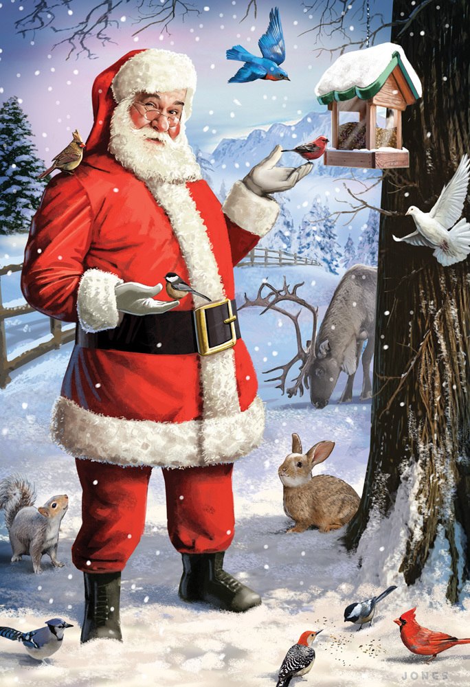 Santa's Little Friends - 100pc Jigsaw Puzzle by Vermont Christmas Company