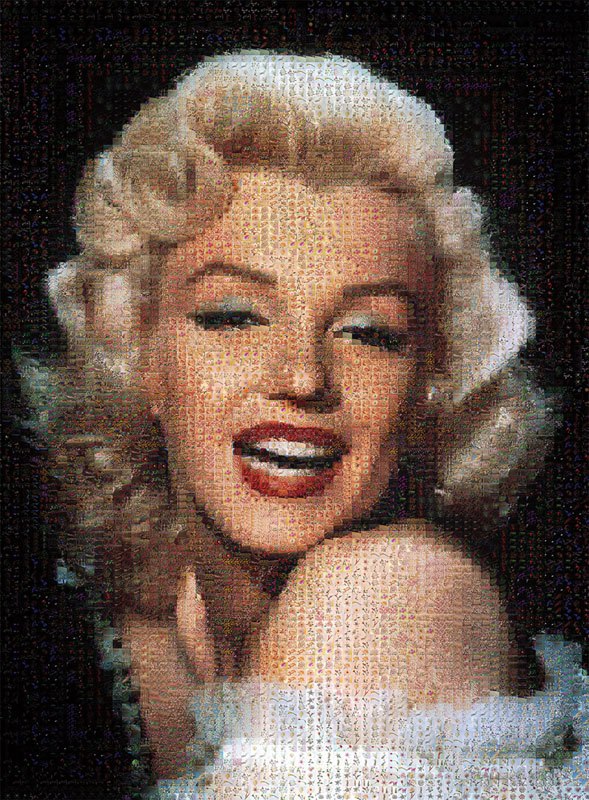 Marilyn Monroe - 500pc Photomosaic Jigsaw Puzzle By Tomax