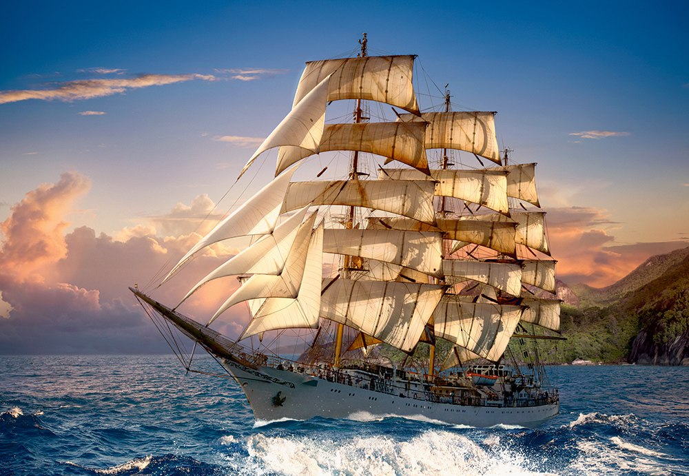 Sailing at Sunset - 1500pc Jigsaw Puzzle By Castorland