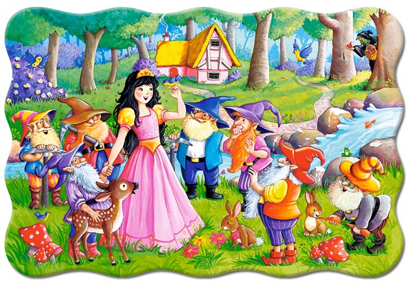 Snow White and the Seven Dwarfs - 20pc Jigsaw Puzzle By Castorland
