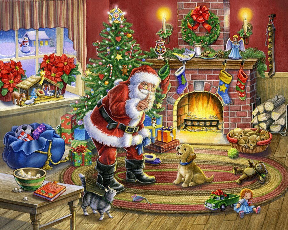 No Barking! - 1000pc Jigsaw Puzzle by Vermont Christmas Company  			  					NEW