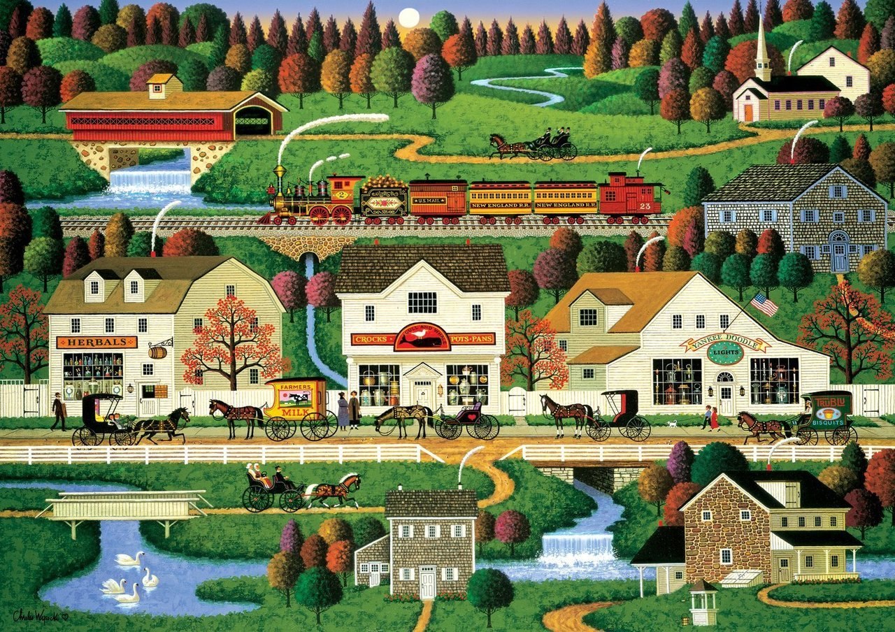 Americana: Yankee Wink Hollow - 500pc Jigsaw Puzzle by Buffalo Games