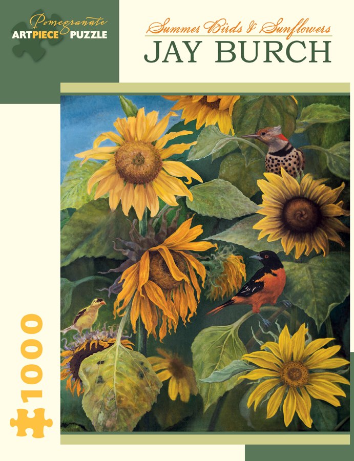 Burch: Summer Birds & Sunflowers - 1000pc Jigsaw Puzzle by Pomegranate