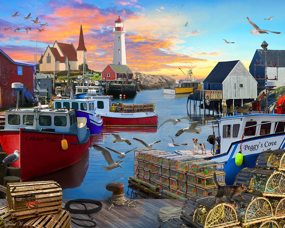 Fishing Cove - 1000pc Jigsaw Puzzle by Vermont Christmas Company