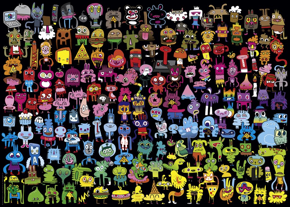 Doodle Rainbow - 1000pc Jigsaw Puzzle By Heye  			  					NEW