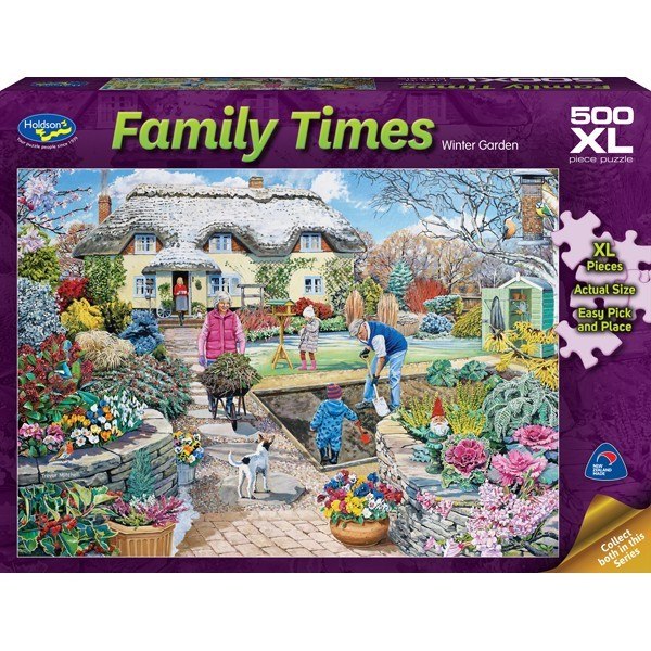 Family Times: Winter Garden - 500pc XL Jigsaw Puzzle by Holdson  			  					NEW - image 1