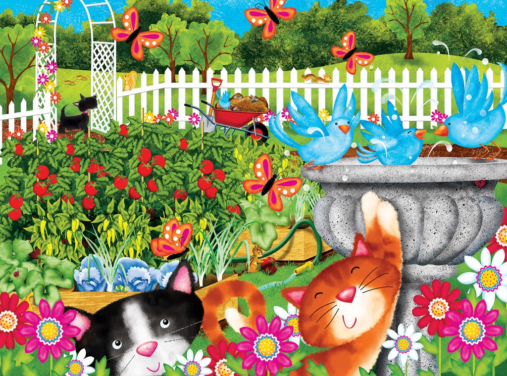 Garden Play Time - 63pc Jigsaw Puzzle by Sunsout