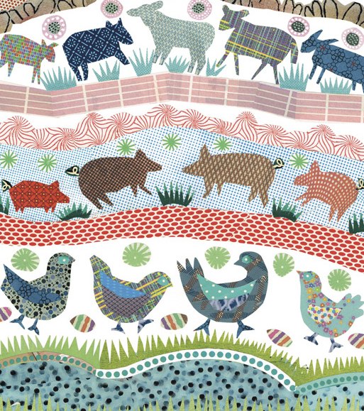 Robbins: Farm Animals - 48pc Floor by Pomegranate  			  					NEW