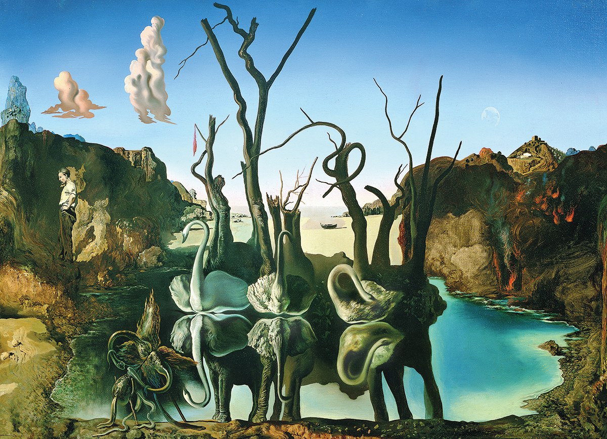 Salvador Dali: Swans Reflection Elephants - 1000pc Jigsaw Puzzle by Eurographics