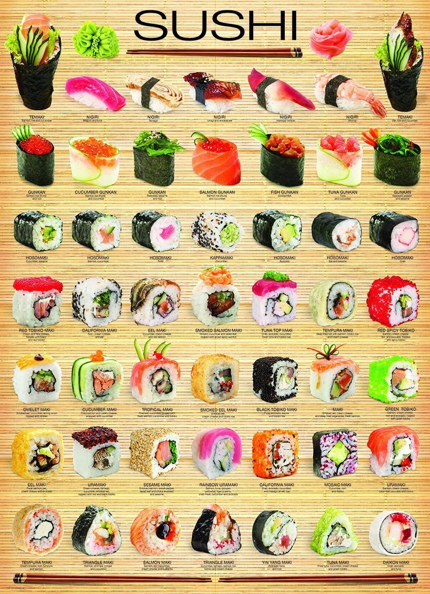 Sushi - 1000pc Jigsaw Puzzle by Eurographics