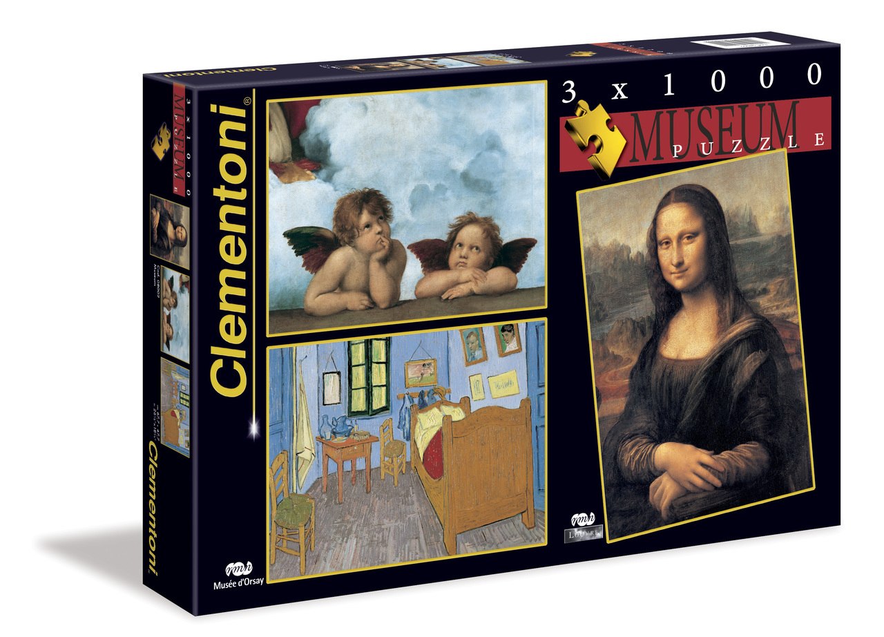 Museum Collection 1, 3 in 1 - 1000pc Jigsaw Puzzle by Clementoni