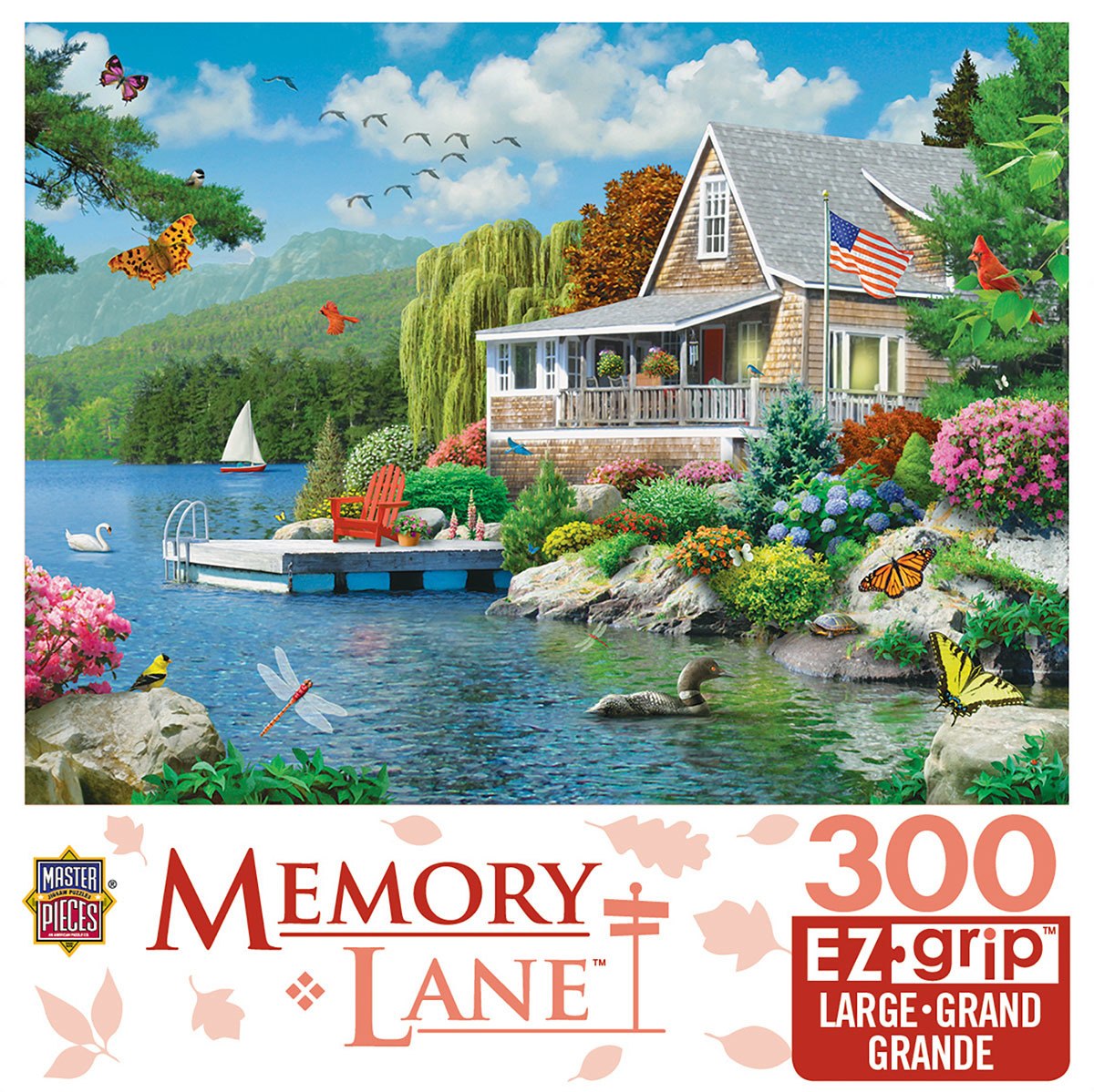Lakeside Memories - 300pc EzGrip Jigsaw Puzzle by Masterpieces  			  					NEW - image 1